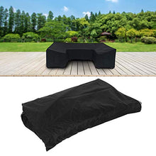 idalinyaa 321X155 X 76Cm / 126,4X61X29,9In Copridivano Impermeabile, Copridivano Durevole, Nero per Soggiorno, Divano per Il Tempo Libero A Forma di U per Esterno