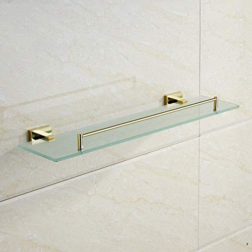 UWY Mensola da Bagno in Acciaio Inossidabile lucidato a 1 Livello Supporto per Doccia da Parete per Bagno Supporto per Toilette Dorato Supporto per Vasca da Bagno antiruggine sospeso