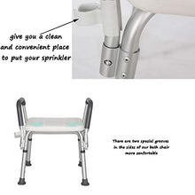 Sedia da Doccia Sedia da Doccia in Acciaio Inox Sgabello per Anziani/Disabili Sgabello Antiscivolo Sedile da Doccia Sgabello con Maniglia 6 Altezza Panca da Bagno Sgabello Seduta Bianco Peso Max