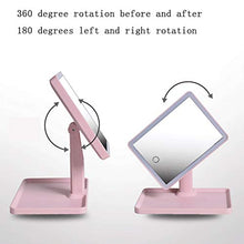 Xinxinchaoshi Specchi da Tavolo Specchietto retrovisore Pieghevole per la Ricarica di specchi di Ricarica Specchio USB a LED Specchio Cosmetico