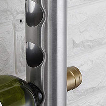 Vosarea - Portabottiglie da parete, in acciaio inox, per vino (8 fori)
