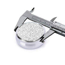 Scatola rotonda per medicina portatile, mini pillole in metallo, dispenser per pillole tascabili, borsa da viaggio, note matematiche piccole