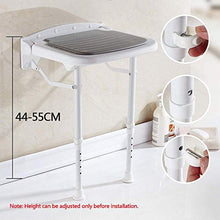 WCY Sedile Doccia a Parete, Sgabello da Bagno Regolabile in Altezza con Antiscivolo Imbottito, sedili Pieghevoli per Bagno - Anziani/portatori di Handicap, Blu yqaae (Color : Yellow)