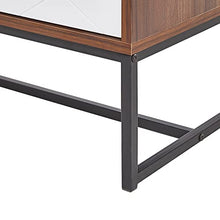Beliani Credenza Colore Legno Scuro con Gambe in Metallo a 3 Ante 62 x 112 cm Nueva