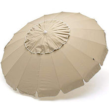 BAKAJI Ombrellone da Mare Spiaggia Giardino Diametro 220 cm con Palo in Alluminio 32mm Struttura a 16 Stecche in Fibra di Vetro e Rivestimento in Tessuto Poliestere 200g Anti UV Colore Beige