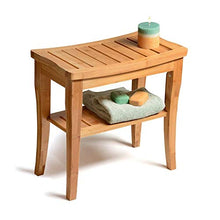 HYYDP Bagno Sgabello Sgabelli da Bagno Spessi sgabelli da Bagno Impermeabili in Legno massello di bambù Scarpe Vecchia Sedia da Bagno Elementi Essenziali Be Applicable Compatible for Anziani (Colore:
