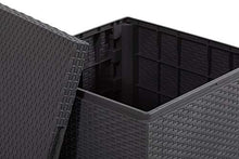 TOOMAX Tavolino Olimpia Large Box, da esterni in plastica riciclata, Art. 596, dim. cm 76x59x45h, colore Antracite