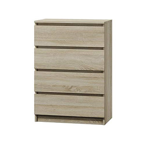 Selsey CLIMICONIA 4 - Cassettiera Moderna/Mobile di stoccaggio/Mobiletto con 4 cassetti (Marrone Chiaro)