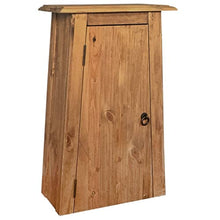vidaXL Set da Bagno 5 pz in Legno Massello di Pino di Recupero Mobili Specchio
