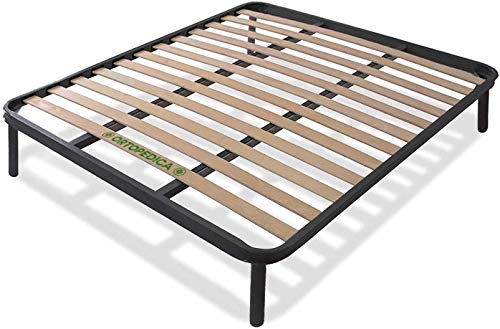 SARDAMATERASSI Rete Letto Ortopedica Matrimoniale 160x190 con n.13 Doghe in Legno, Struttura robusta, Piedi Avvitabili, Altezza Totale 35cm con supporti anticigolio