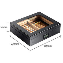 WAWAYU Portasigari, Piano di Vernice High-End Display elettronico di Temperatura costante Cedro Cigar Humidor (Color : Black)