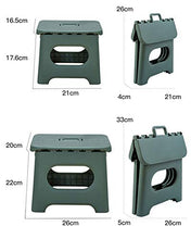 YUNM Sgabello Pieghevol, Plastica Sgabello Richiudibileda Viaggio Portatile Fino A,Compatto E Facile da Riporre, Perfetto per La Cucina E Il Bagno M 26X22X20Cm Verde.