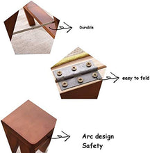 Zfggd Scaletta Pieghevole Walker Sgabello / 3 Scala, Spugna di Legno Sedile, Spugna Sedile, Sedia da Ufficio Sgabello Alto 150 kg in Brown (Size : Flower)