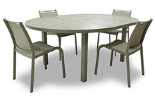 giordano shop Set Tavolo Allungabile e 4 Sedie da Giardino in Alluminio Ermes Bianco