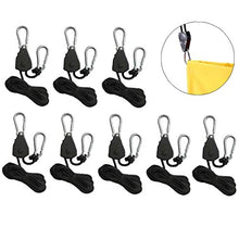 Ratchet Hanger corda regolabile Grow Hanger Luce per Grow Fan pianta Filtro Light Room Attrezzature 8pcs accessori per la casa Mobili da giardino