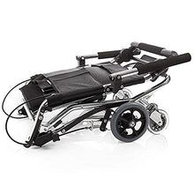 Carrozzine Leggere Pieghevoli - Forniture Mediche - Pieghevole in Alluminio Ultraleggero - Carrozzina con Freno per Disabili E Anziani - Cintura di Sicurezza A
