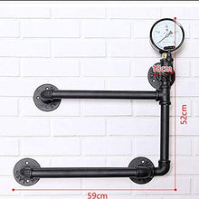 Portabottiglie da Parete in Metallo con Portabottiglie da Parete Scaffale Espositore per Tubo Creativo Ferro da Bar Home Decor J1127, HJJ