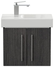 Mobile bagno con lavabo Geberit Icon XS 53cm a sinistra antracite venato