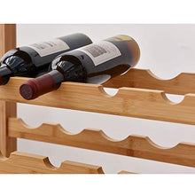 Portabottiglie in legno massello, portabottiglie da terra, armadietto per vini, portabottiglie, delicato e pratico/A / 100×29×47cm