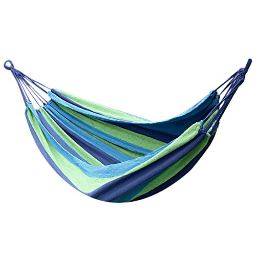 Sourcingmap® Cotone Corda Campeggio Amaca appesa in Tela Blu di Letto di 200cm x 80cm Combo B