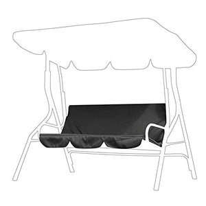 Mumusuki Coperture Oscillazione all'aperto del Patio Copertura Amaca Tripla di 3 posti Protezione Impermeabile Antivento per mobili da Giardino(Nero)