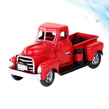 STOBOK Camion Rosso Veicolo Modello di Auto Regalo di Auto d'Epoca di Natale Regalo per Bambini Giocattolo Decorazione di Festa