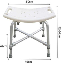 NYDZDM Sgabello da Doccia Sgabello da Doccia/Vasca Sedile in Lega di Alluminio da Bagno Sedile Regolabile in Altezza in Acciaio Inox Tabella con Piedini Antiscivolo in Gomma, capacità di carico 150