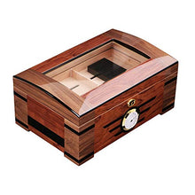 Minmin Cigar Box Legno di Cedro Vetro Trasparente Finestra sigaro umidificatore Sigaro di fumo del Governo con l'igrometro, 240x220x240mm accessori del sigaro (Size : 240x220x240mm)