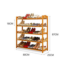 XWZH Cabinet Scarpe da Polvere Scarpe Piatte a 5 Strati Rack Comcise Rettangolo 5 Tiers Bamboo Scarpetta Scarpe Scaffali in Legno Colore di Legno Scarpe da Scarpe di Alta qualità Organizer
