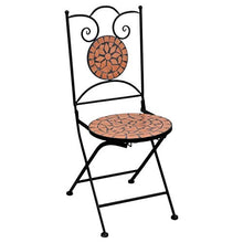 Oushome Set Bistrò 3 pz con Mosaico in Ceramica Terracotta