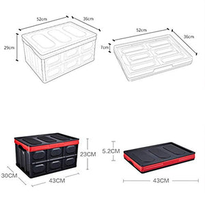 DHTOMC Contenitore da Giardino Esterna Impermeabile Storage Box Moving Box Folding Organizzatore Strumento con la Copertura for Cortile Giardino Box (Color : Black, Size : 30L)