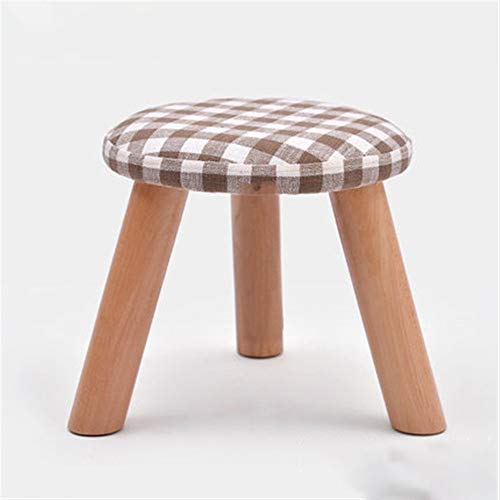 Sgabello moderno Sgabelli di legno semplici della decorazione della famiglia di stile nordico con la sedia rotonda del poggiapiedi dell'ottomano degli sgabelli bassi di legno smontabili e lavabili del