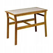 QLS Set di mobili da giardino, due sedie in legno di acacia, piastra in ceramica, portata fino a 110 kg