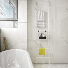 Wing Scala portasciugamani da Terra, Porta Asciugamani scaletta, Porta salviette da Bagno, Scaletta Appendi Abiti in Metallo, H170cmwithe