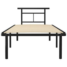Tidyard Giroletto Nero in Metallo 90x200 cm,Facile da Montare/Costruzione in Metallo