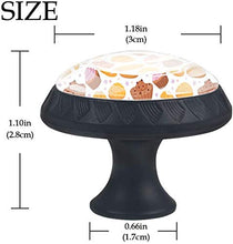 Pane Cupcake Modello Pasticceria Francese Pomelli per Porta Set di 4 Pomelli per Mobili Manopole per Cassetti Cucina Armadio Vetro
