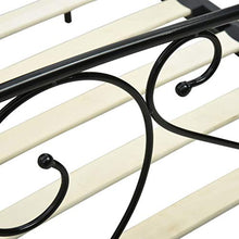 BIGTO - Struttura per letto a baldacchino, in metallo, per camera da letto, stile nero, 140 x 200 cm