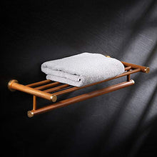 SWNN Bathroom Shelves Portasciugamani in Legno Antico Bagno Cinese Retro Portasciugamani Bagno Porta Asciugamani in Acciaio Inox Impermeabile