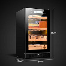 Armadietto Di Sigari, Cabinet Umidificante Di Temperatura E Umidità Costante, Struttura in Legno Di Cedro A 3 Strati, Controllo Touch Screen, 105L, Può Contenere 500 Sigari,Nero