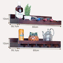 LHQ-HQ Wine Rack Parete in Legno massello pensile Vino della casa Vivente Mensola Camera cremagliera enoteca Vino Rack Cucina pensile cremagliera in Legno massello
