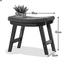 Mobili per la casa e Giardino Sgabello Imbottito per poggiapiedi/toeletta Sgabello Imbottito Sgabello per Calzature con Superficie sfalsata e Sedile sfoderabile Ottomani da Cucina