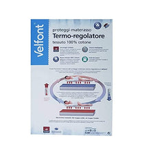 Velfont coprimaterasso Proteggi Materasso con Angoli termoregolatore in Tessuto Outlast di 100% Cotone, Una Piazza e Mezza cm. 120x190/200