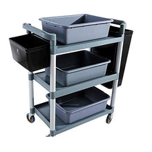 MEI XU Carrelli di Stoccaggio Carrello portautensili - Hotel di Raccolta di plastica per Auto Servizio di Raccolta Auto Carrello Porta-Oggetti Carrello Mobile a Tre Strati Carrelli di Utilità