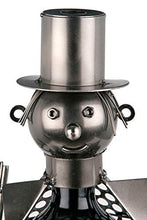 Brubaker Porta Bottiglia da Vino dal Raffinato Design spazzacamino - Scultura in Metallo con Biglietto d'auguri