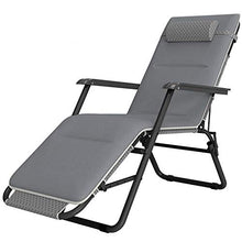 DLILI Sedie Esterno, Poltrona Relax, Sedia Portatile Regolabile Senza Peso, comosedia Spiaggia, Sedia Ufficio Grigia