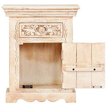 Comodino 40x30x50 cm in Legno Massello di Mango