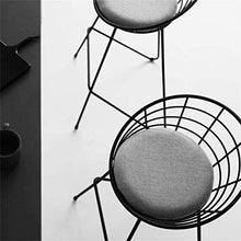 XHCP Mobili Soggiorno Sgabelli Sgabello da Bar Seggiolone per Colazione con Gambe in Metallo Nero e Sedile Imbottito in Tessuto di Lino per Cucina Sgabello da Pub, Design Semplice e MOD