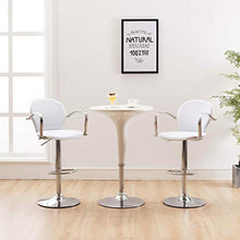 Tidyard Set di 2 Sgabello da Bar,Sgabello da Cucina, Altezza Regolabile, Girevole a 360 °, con Schienale, Poggiapiedi e Braccioli, Struttura in Acciaio Cromato, Disponibile in Tanti Colori Diversi