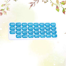 DOITOOL Contenitore per pillole da viaggio 31 griglie tipo tastiera pillola caso plastica pillola scatola pratica pillola contenitore blu