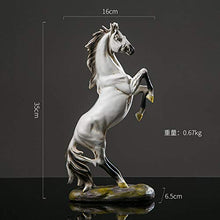 LOYWT Decorazione Cavallo Nordico Sala Studio Armadio TV Armadio Vino Domestico Artigianato Creativo-Cavallo Bianco